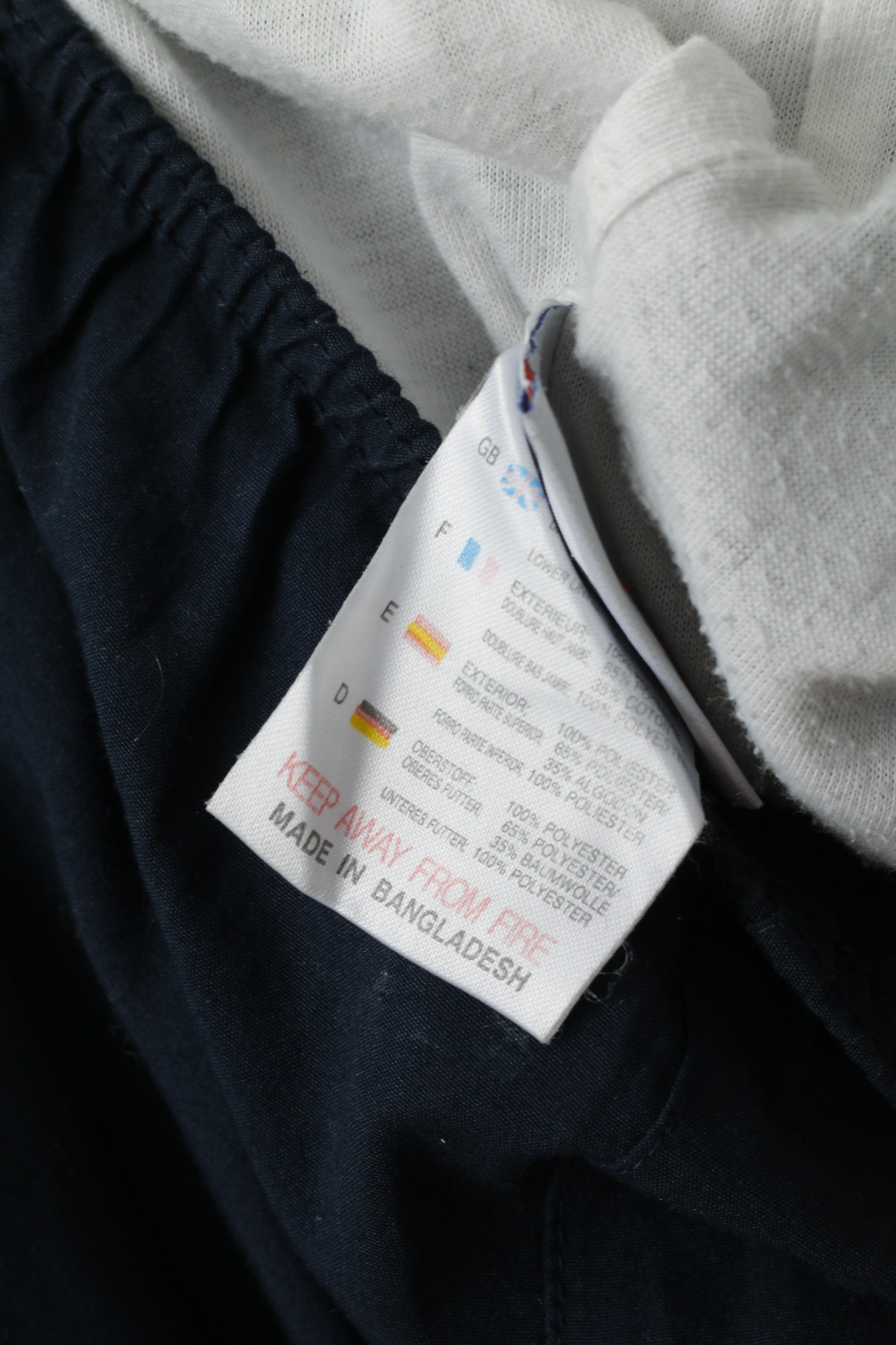 Pantaloni sportivi Reebok da uomo XL Navy Sport Retro tasche Activewear Pantaloni da pista