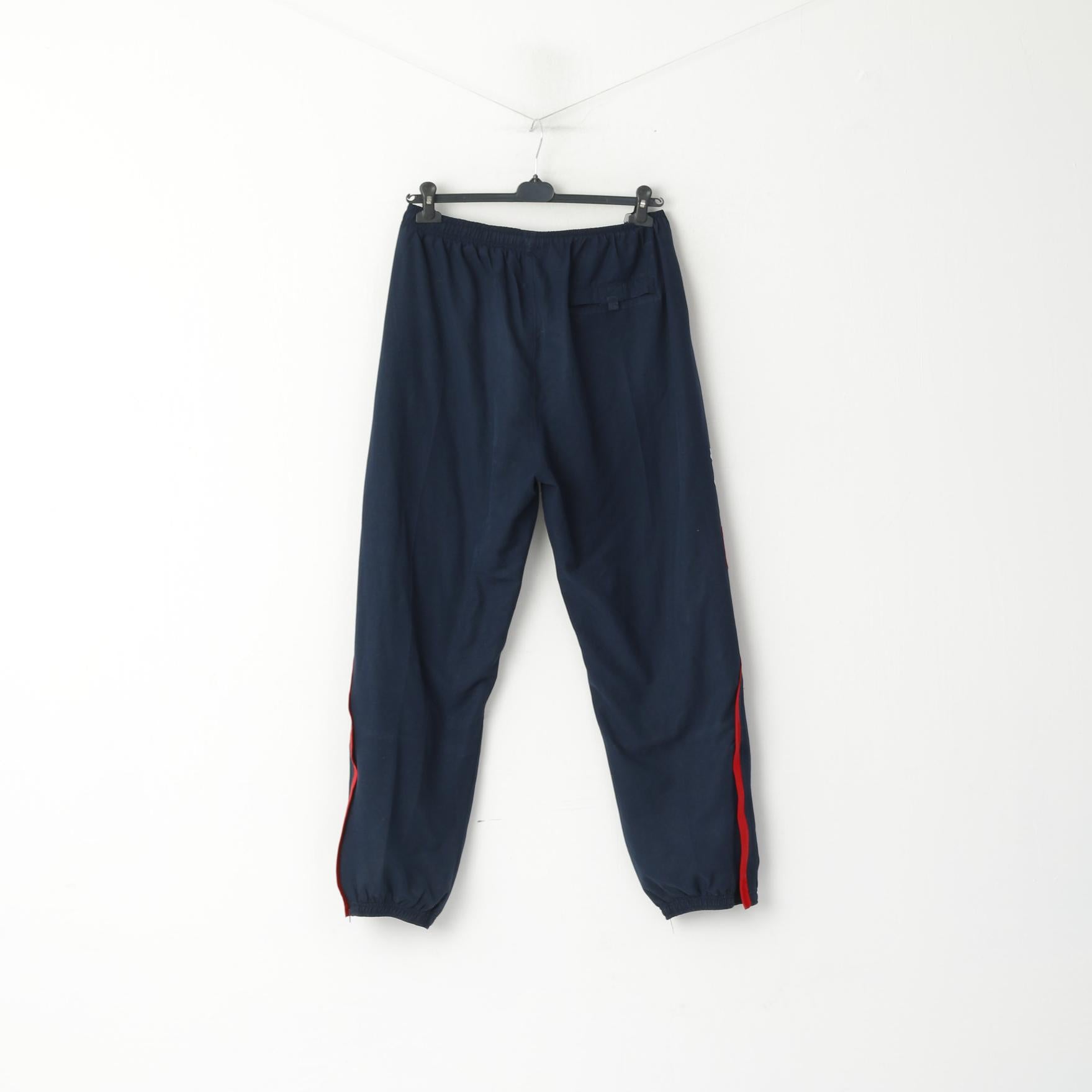 Pantaloni sportivi Reebok da uomo XL Navy Sport Retro tasche Activewear Pantaloni da pista