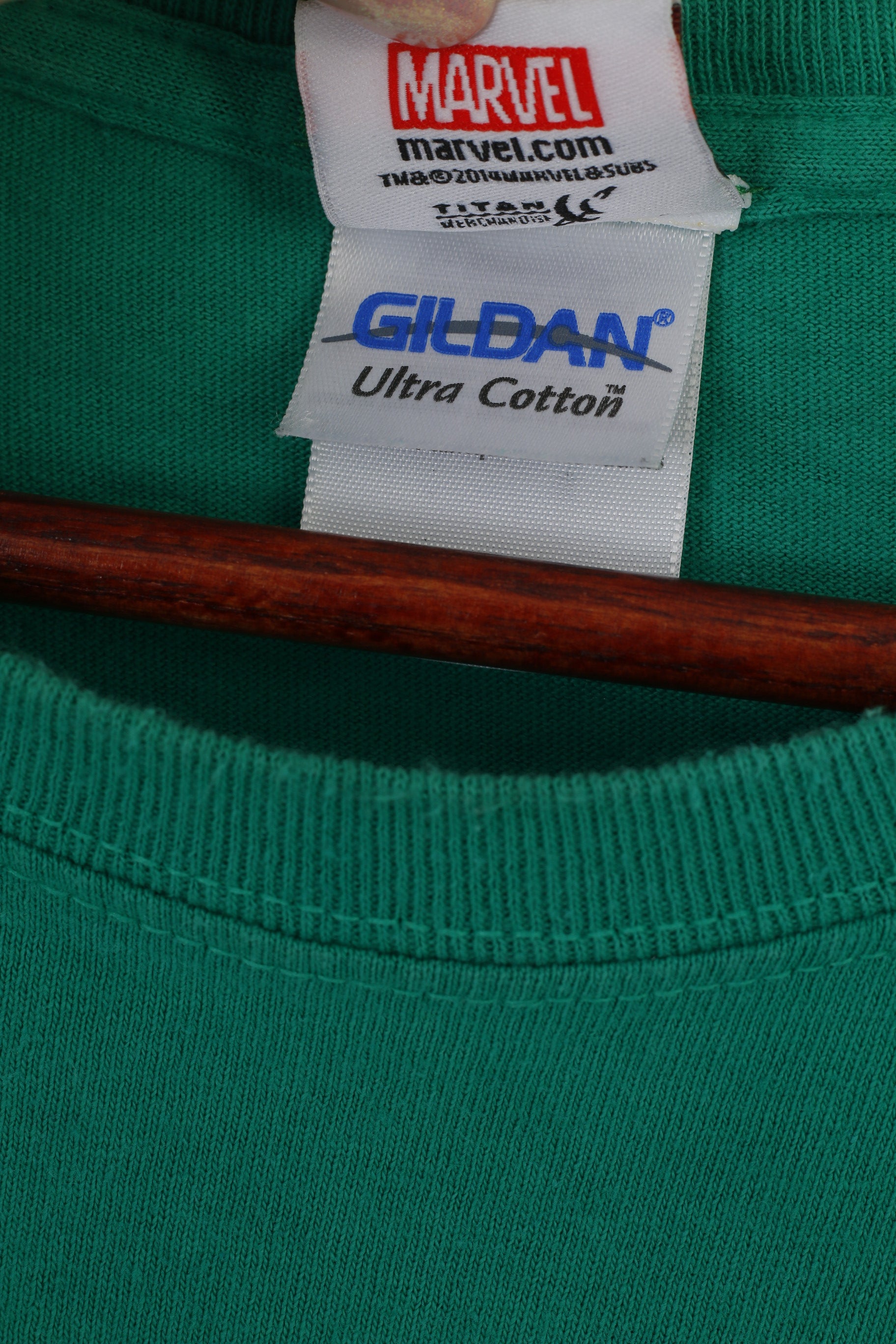 Marvel Comics Gildan hommes L chemise vert coton graphique Hulk garder le calme