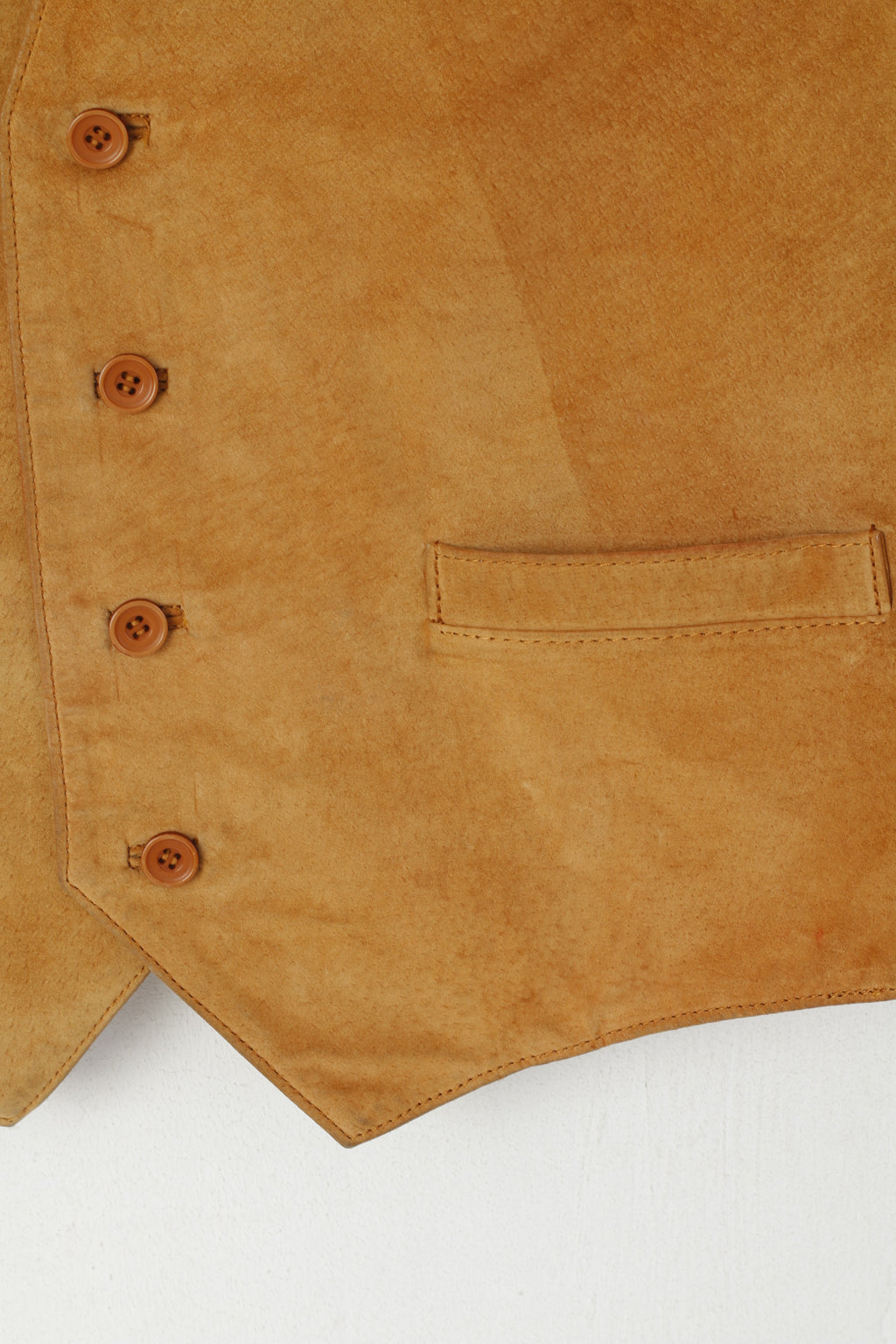 American Company Hommes 48 M Gilet Camel Classique En Cuir Daim Western Gilet