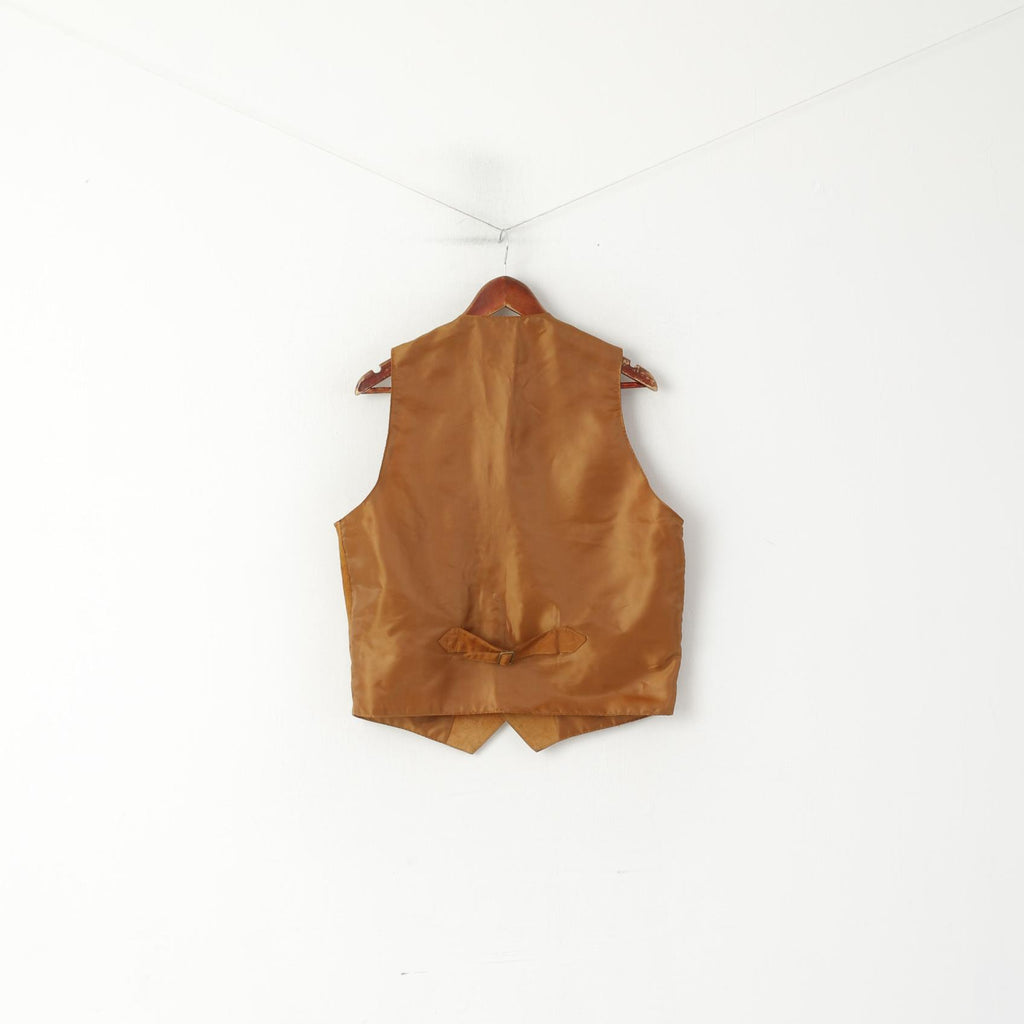 American Company Hommes 48 M Gilet Camel Classique En Cuir Daim Western Gilet