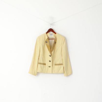 Hagro Country Women 14 40 Blazer Cream Folk Tirol Single Breasted Vintage Jacket
