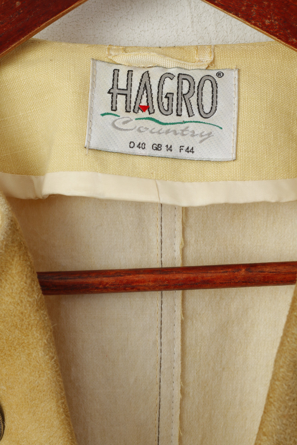 Hagro Country Women 14 40 Blazer Cream Folk Tirol Single Breasted Vintage Jacket