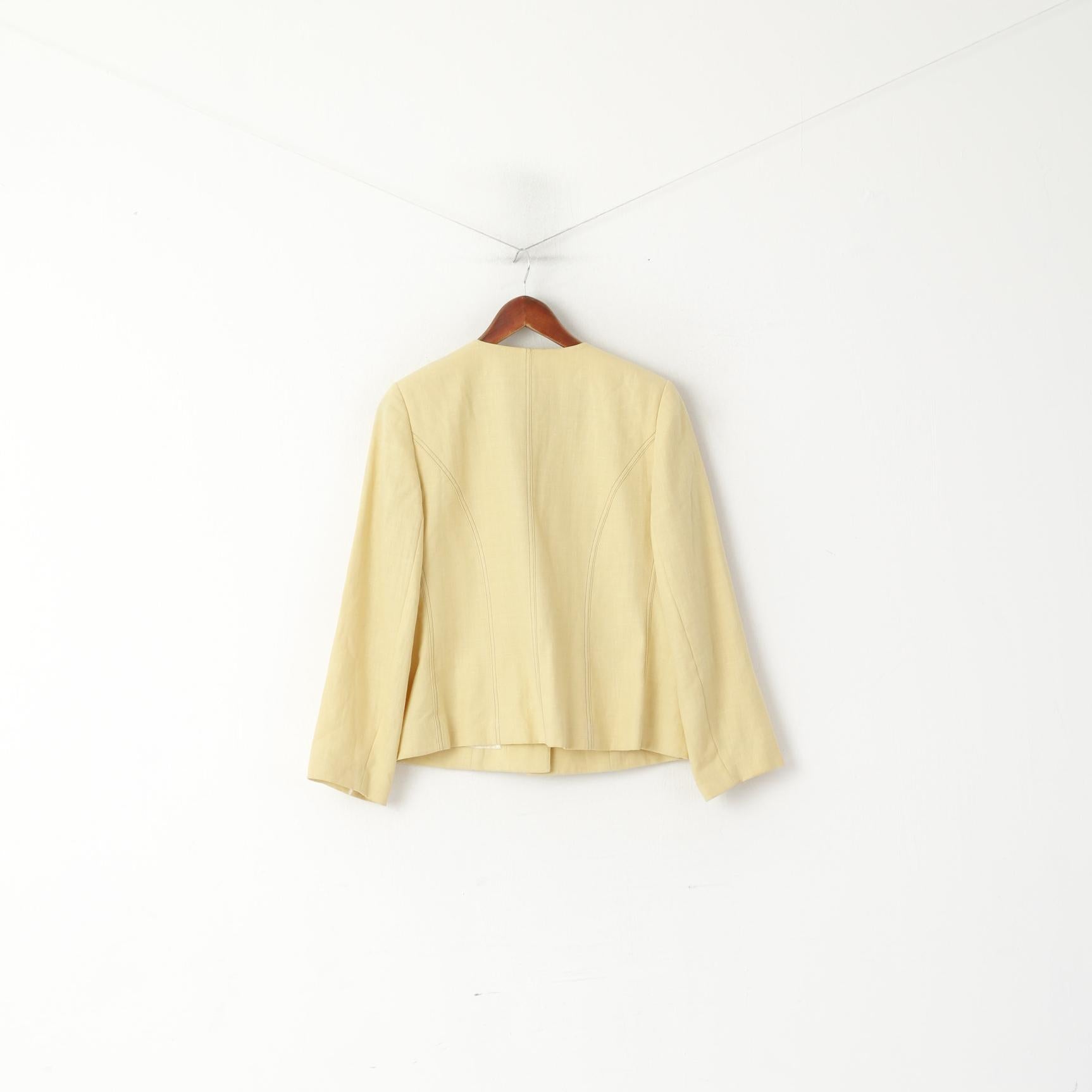 Hagro Country Women 14 40 Blazer Cream Folk Tirol Single Breasted Vintage Jacket