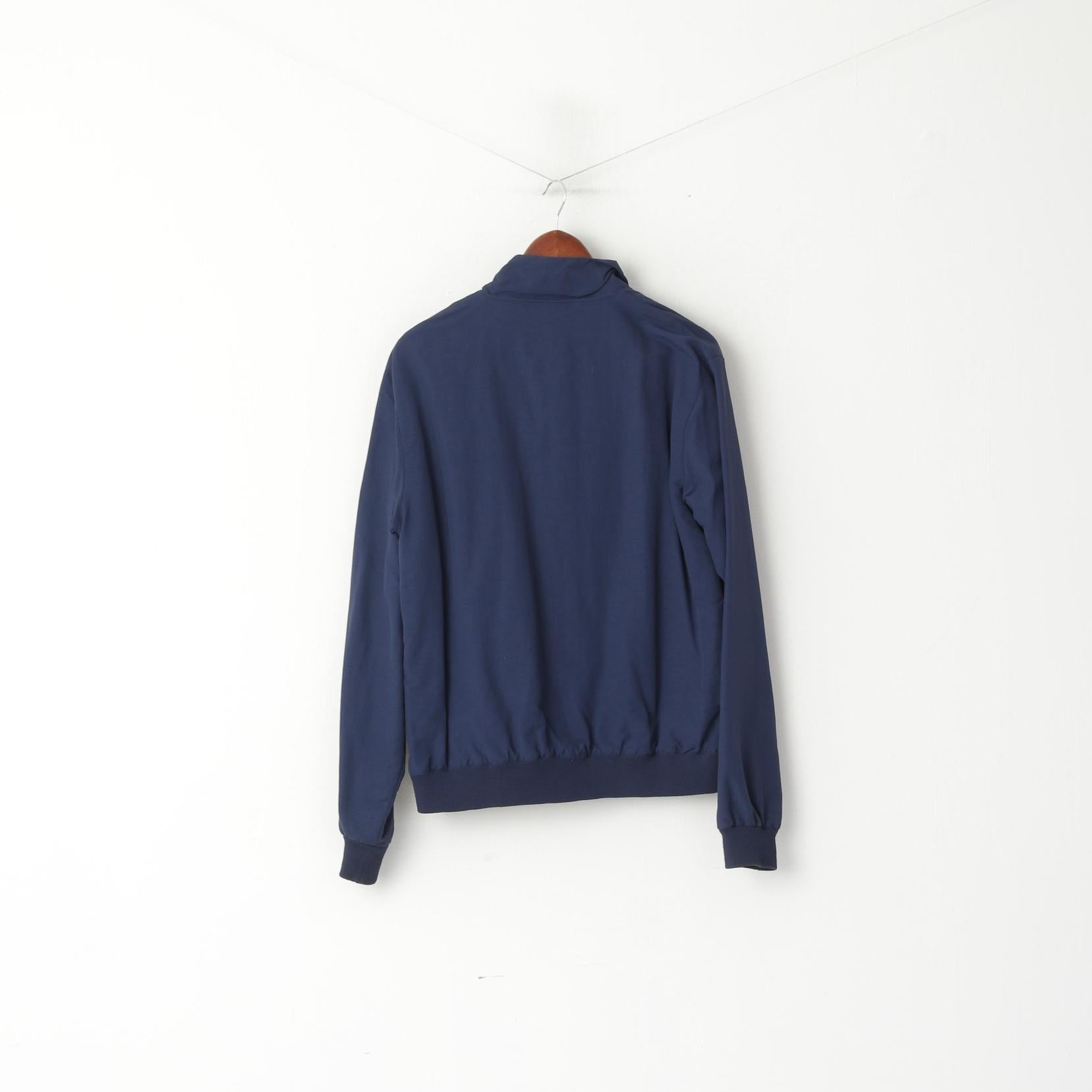 Fila Hommes 52 L (M) Veste Marine Nylon Imperméable Classique Zip Up Harrington Sport Top