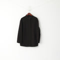Marc Aurel Women 44  XL Fleece Top Black Snap Stand-up Collar Casual Light Jacket