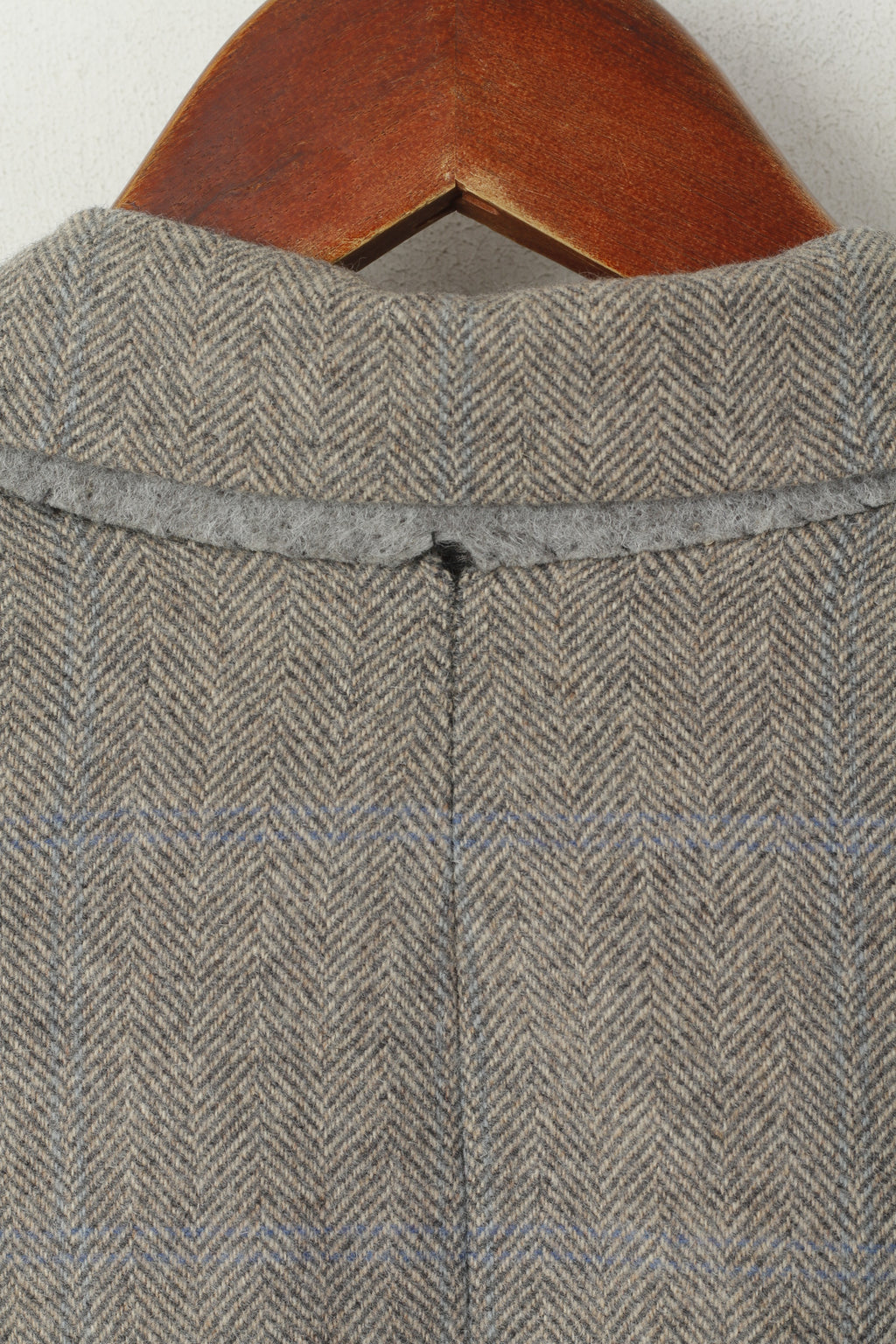 Maurizio Santini Homme 48 38 Blazer Gris Laine à Chevrons Made in Italy Veste