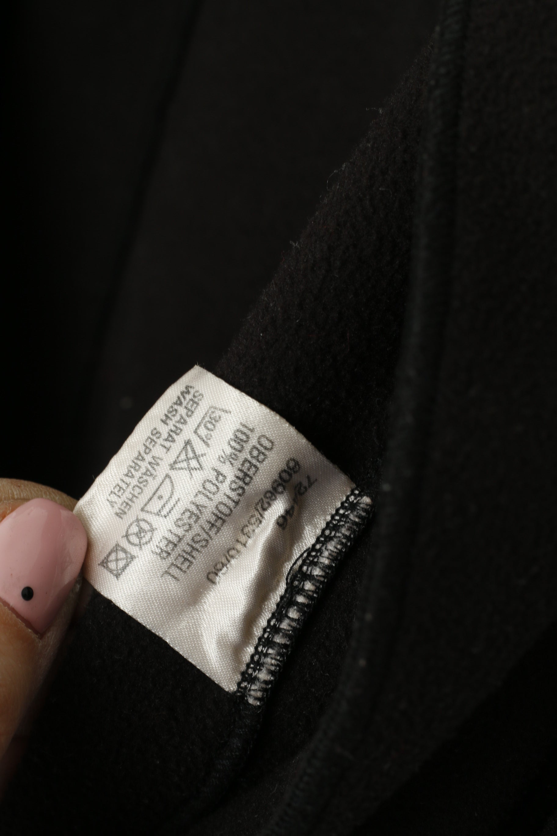 Marc Aurel Women 44  XL Fleece Top Black Snap Stand-up Collar Casual Light Jacket