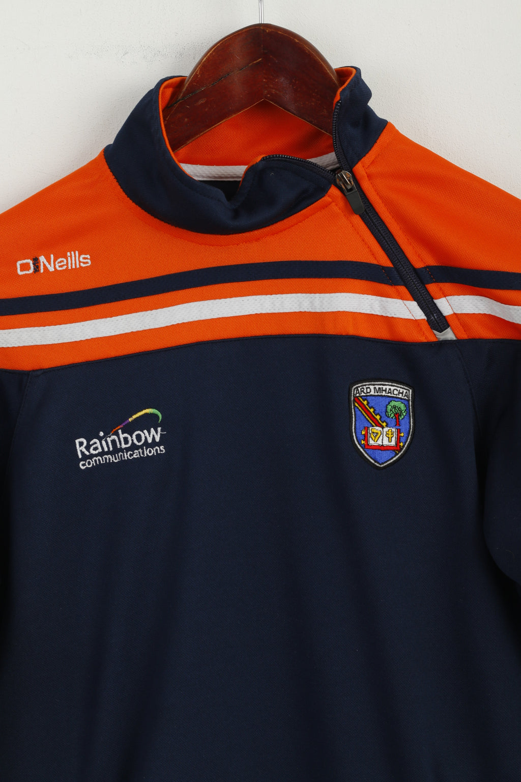 O'Neills Felpa da 10 anni per ragazzi Navy Ard Mhacha Armagh Gaa Gaelic Hurling Top