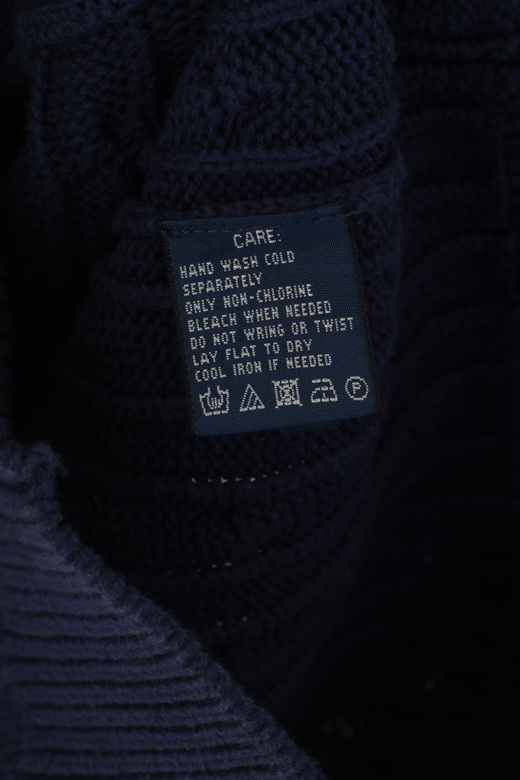 Ralph Lauren Women M Cardigan Navy Cotton Fitted Classic Sweater