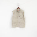 Norskin Men 60/62 XXXL Waistcoat Beige Cotton Fishing Hunting Outdoor Vest
