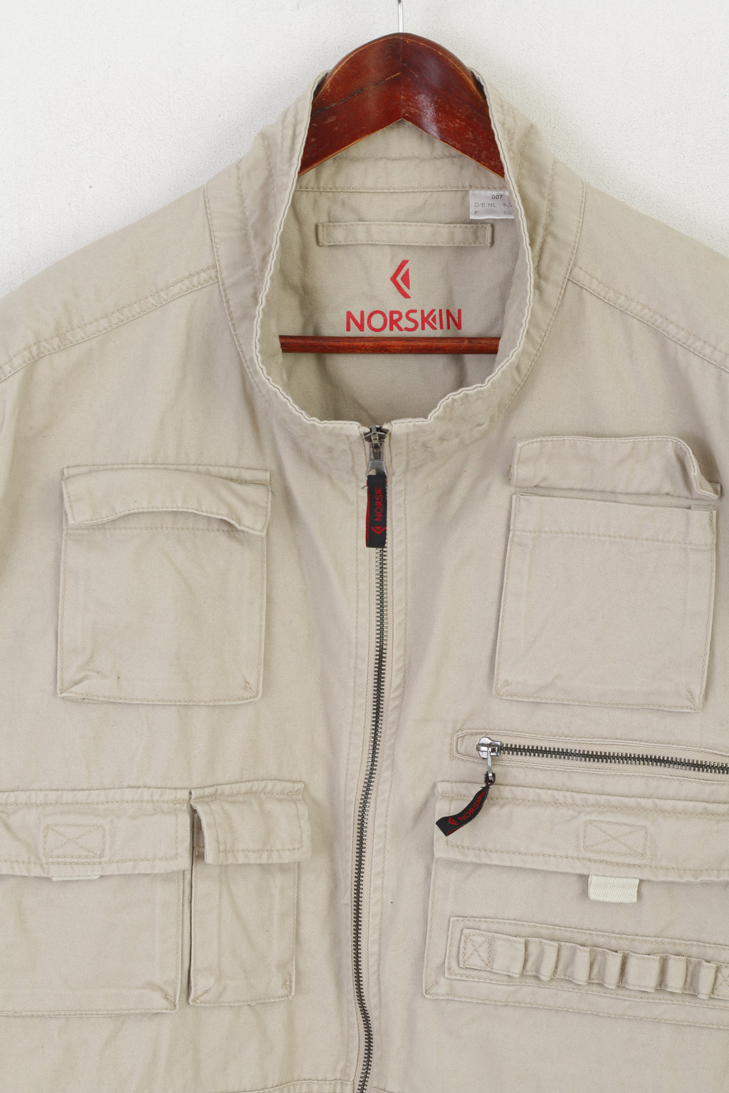 Norskin Men 60/62 XXXL Waistcoat Beige Cotton Fishing Hunting Outdoor Vest