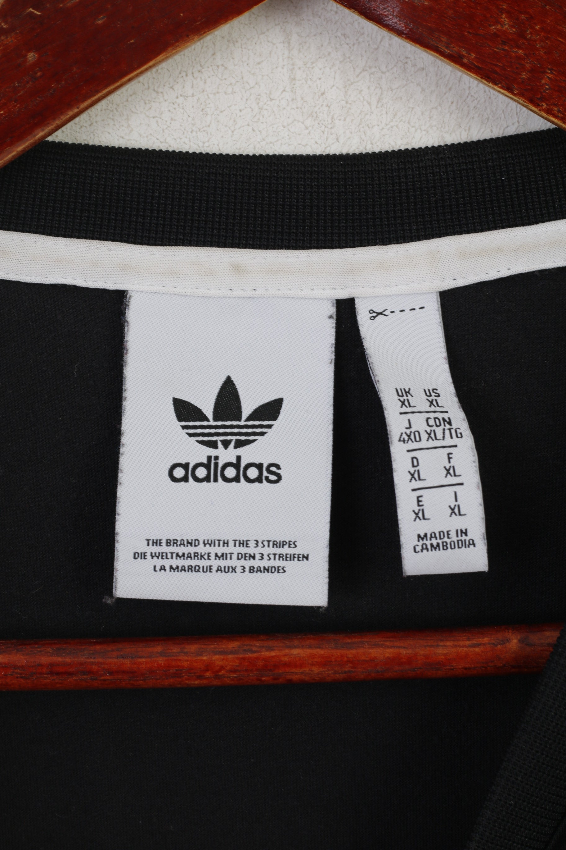 Adidas Men XL Shirt Noir Brillant Inserts Logo Sportawear Retro Activewear Top