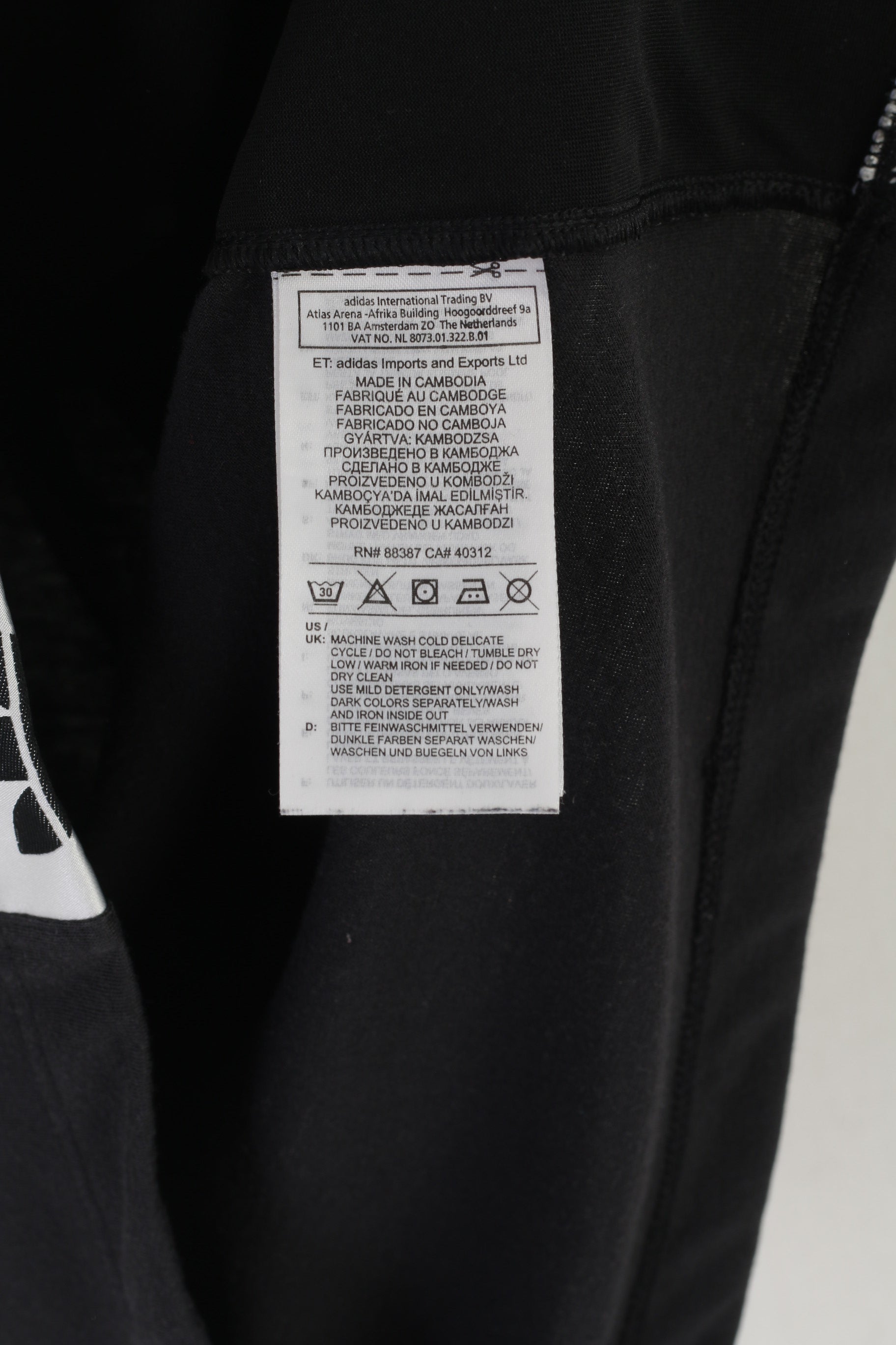 Adidas Men XL Shirt Noir Brillant Inserts Logo Sportawear Retro Activewear Top