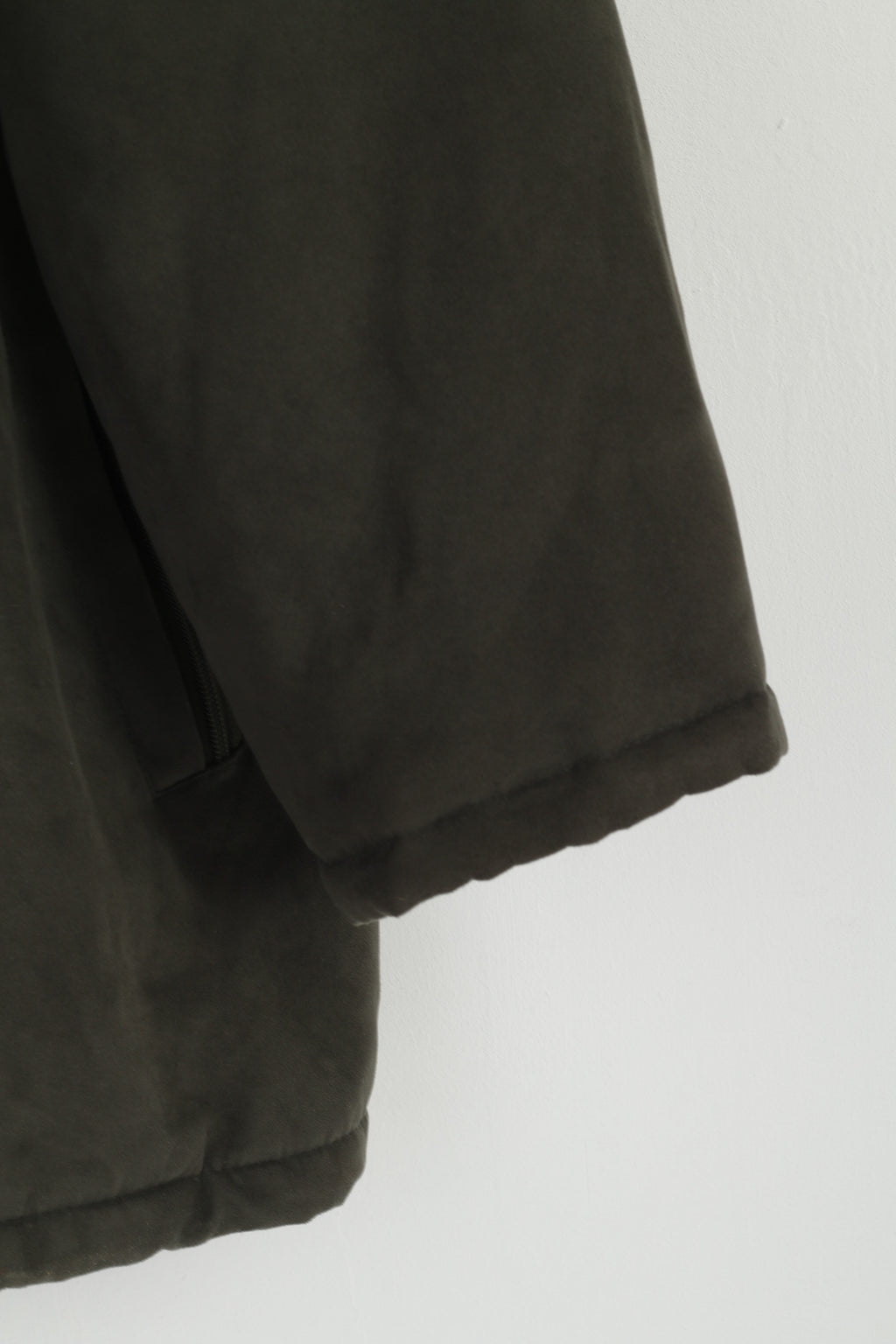 Lapidus Men 58 XXL Jacket Green Velvet Full Zipper Padded Long Soft Coat