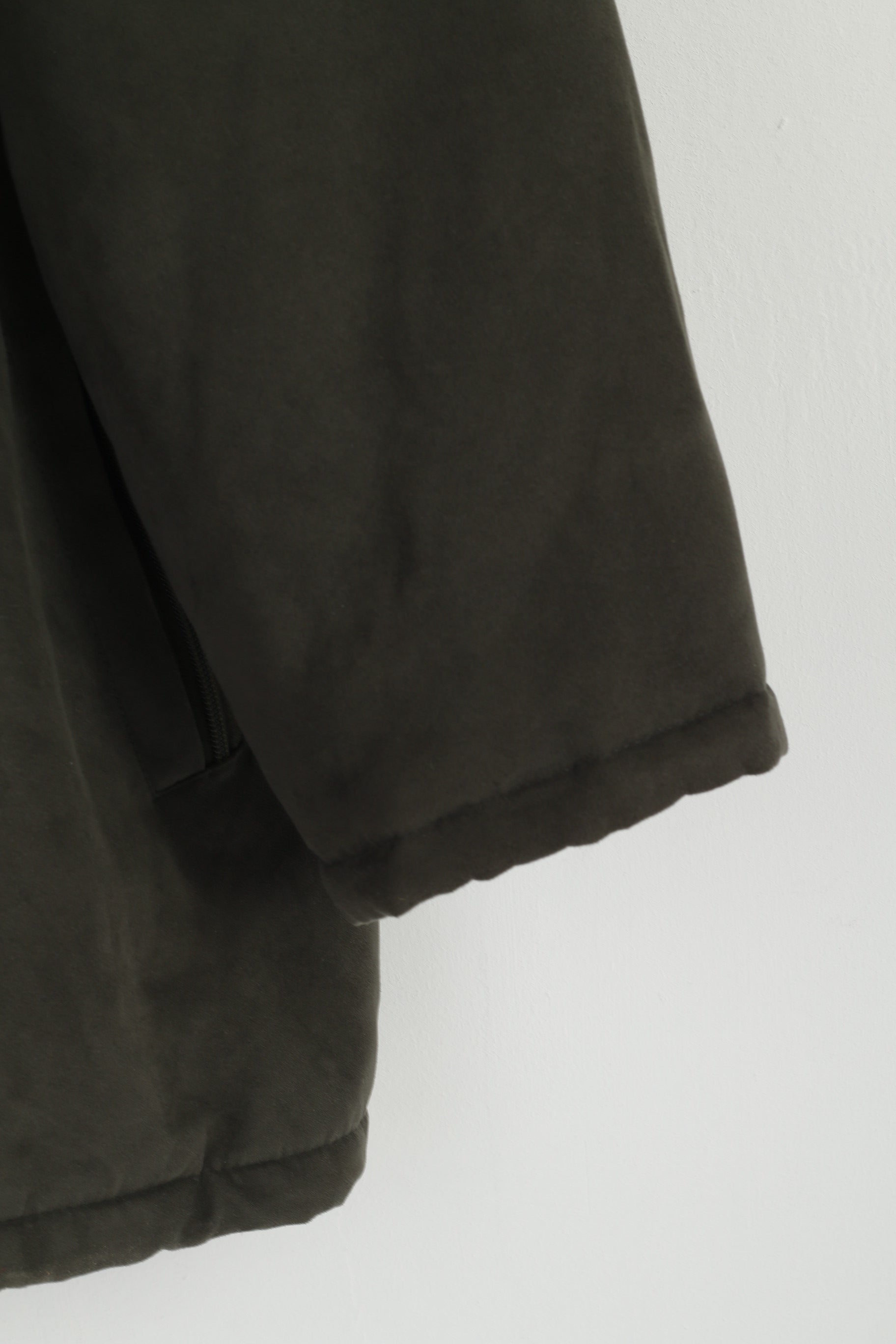 Lapidus Men 58 XXL Jacket Green Velvet Full Zipper Padded Long Soft Coat