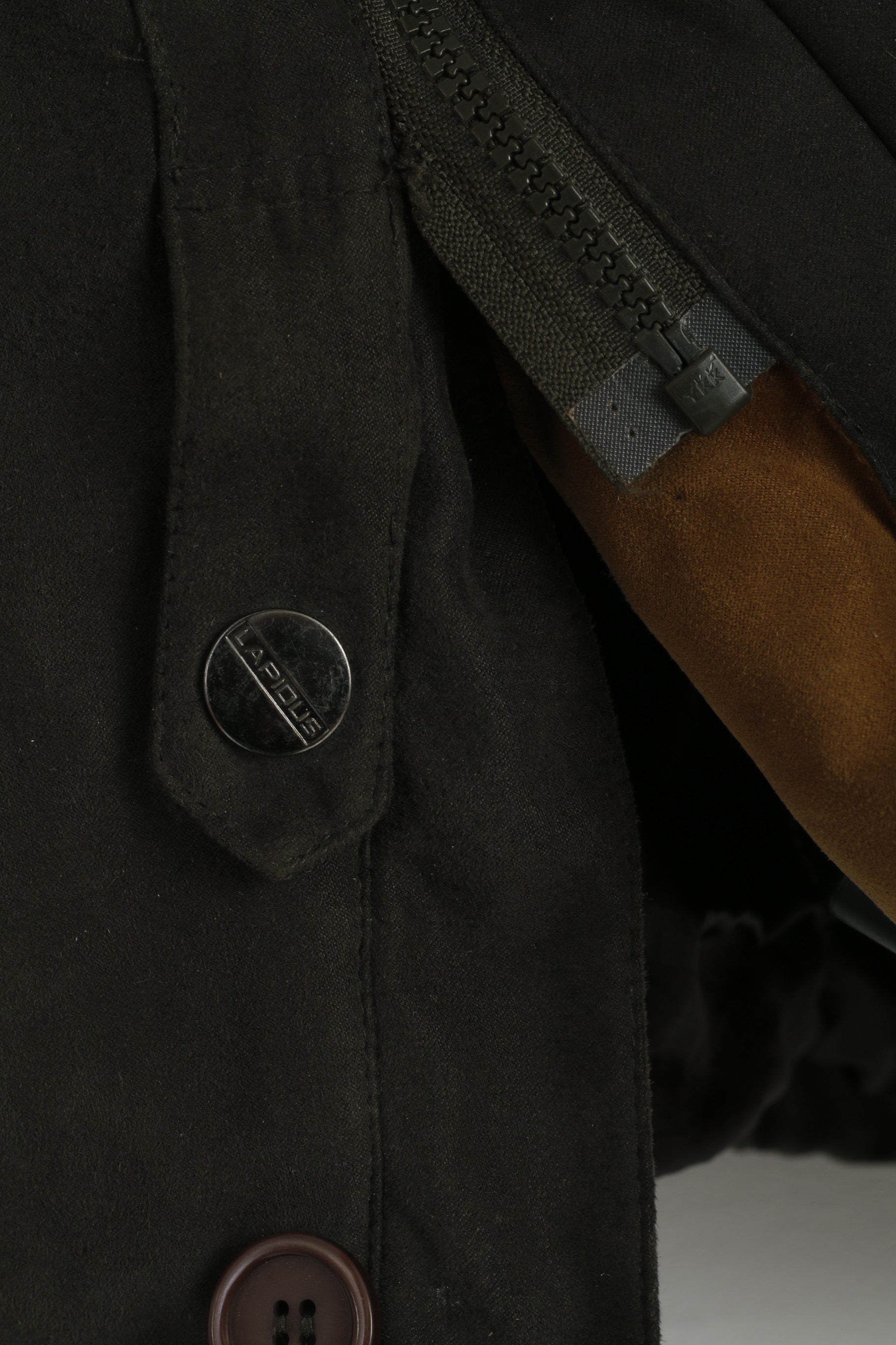 Lapidus Men 58 XXL Jacket Green Velvet Full Zipper Padded Long Soft Coat