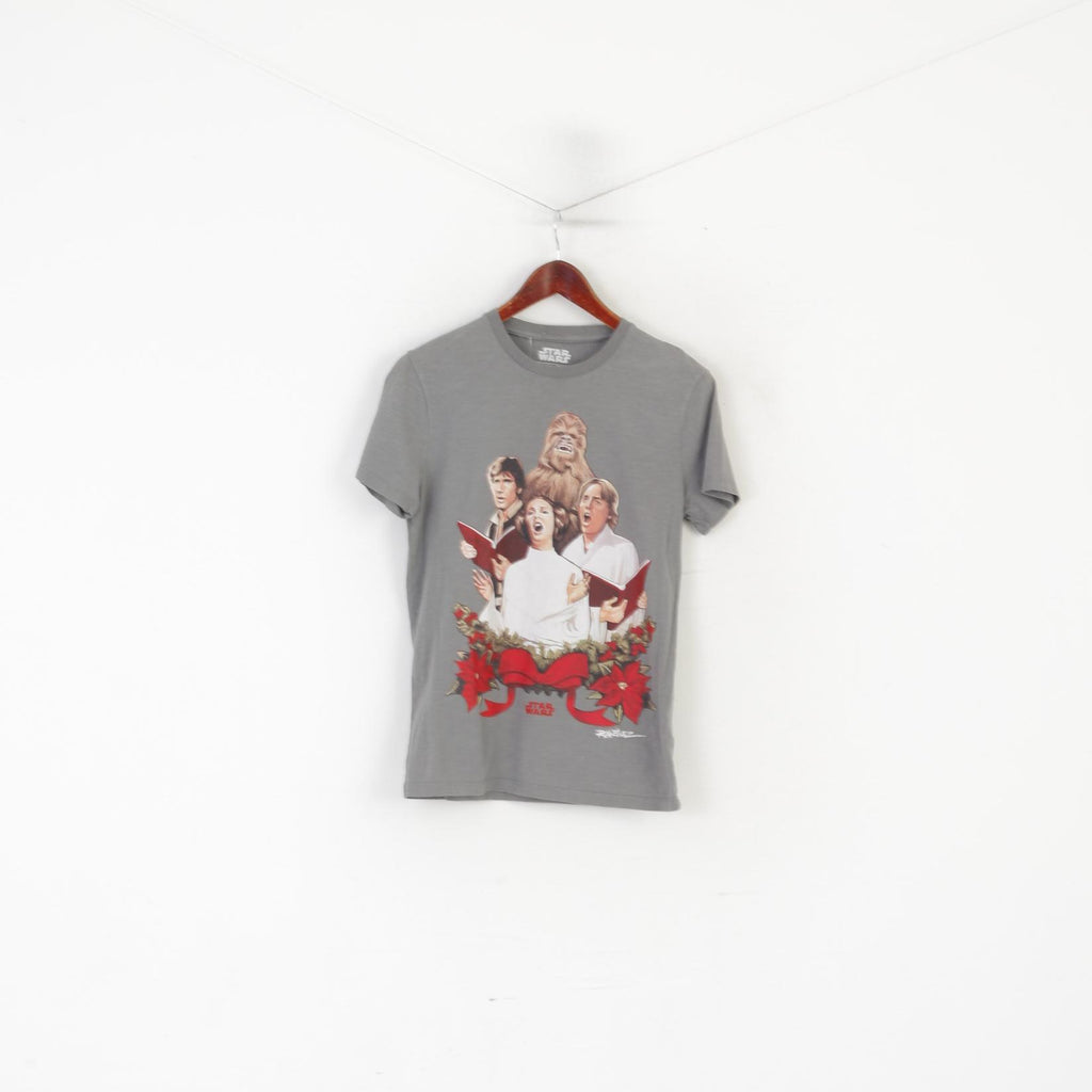 Tu Star Wars Chemise Homme Gris Coton Graphique Vacances De Noël Haut