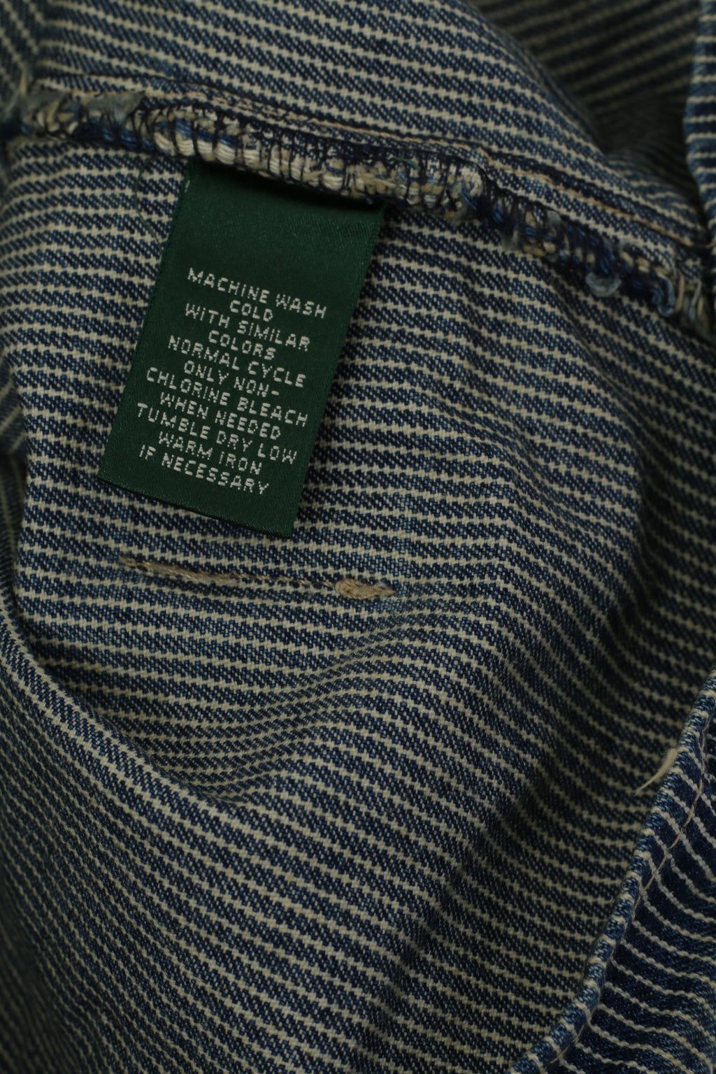 Lauren Jeans Ralph Lauren Donna L (M) Gilet Gilet in cotone sbiadito a righe blu