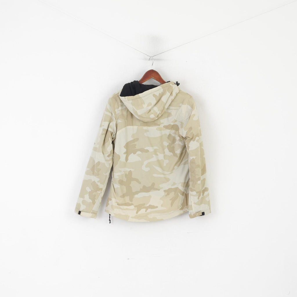 Surplus Women M (S) Jacket Beige Nylon Moro Pullover Windbreaker Raw Vintage Top