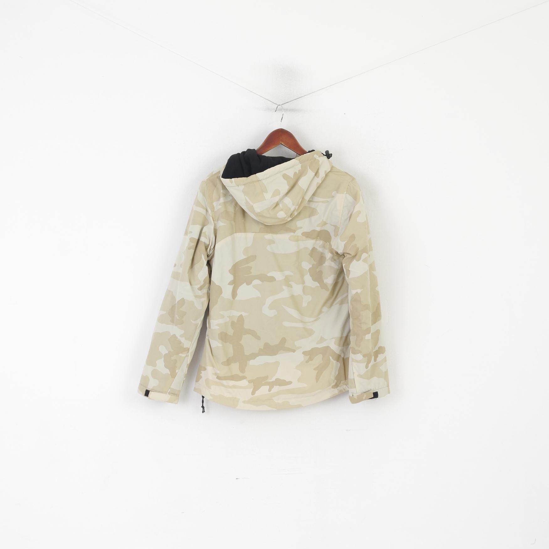 Surplus Women M (S) Jacket Beige Nylon Moro Pullover Windbreaker Raw Vintage Top