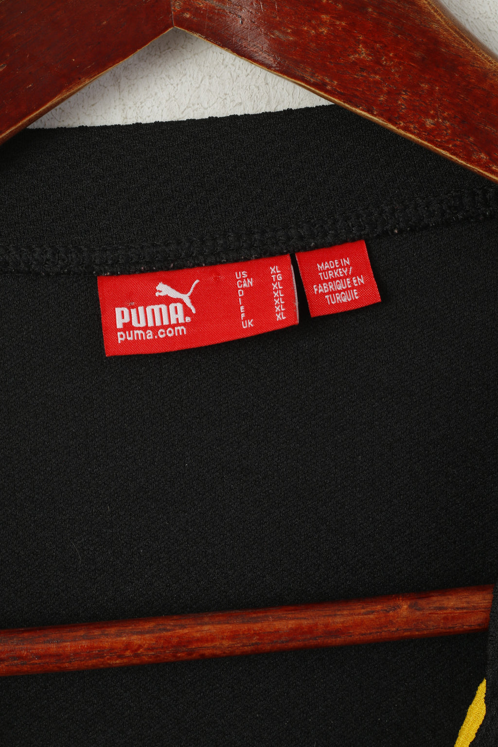 Puma Vaxjo Norra Hommes XL Chemise Noir Football Sportswear Manches Longues Jersey Top