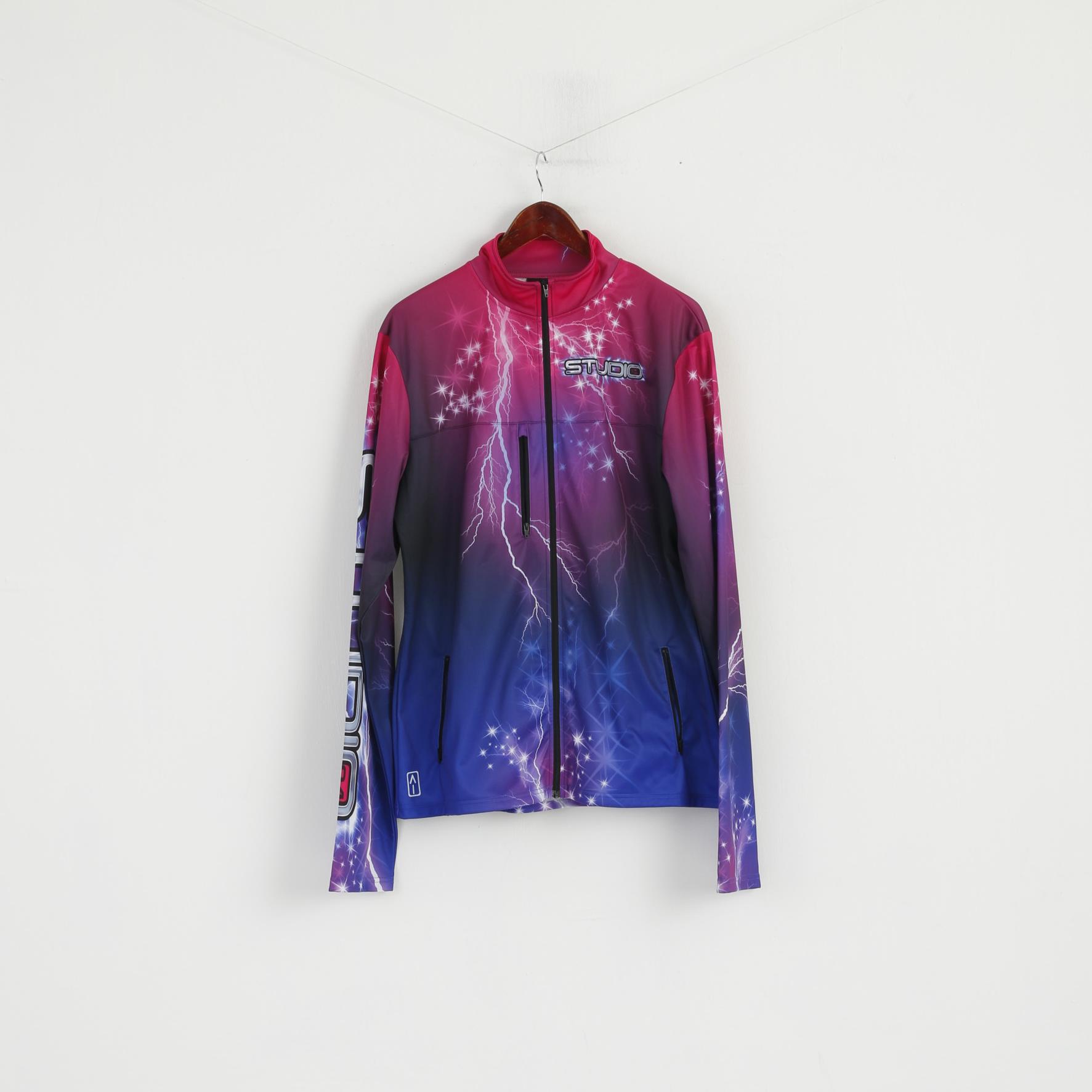Activated Industry XXXXL (XL) Sweat-shirt pour homme Violet Zip Up CADA Dance Studio Top
