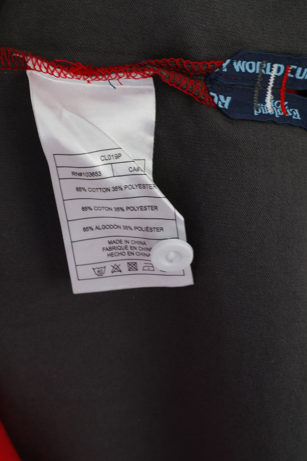 Nouveau Coupe du Monde de Rugby 2015 Hommes M Polo Gris Rouge Coton WRU Harlequin Top