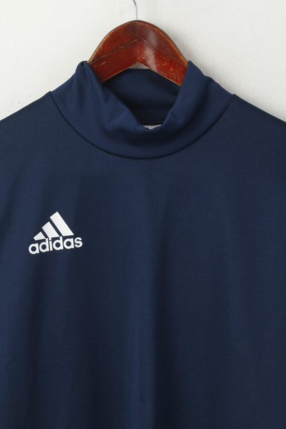 Adidas Youth 176 15-16 Age Shirt Navy Activewear Long Sleeve Climacool Top