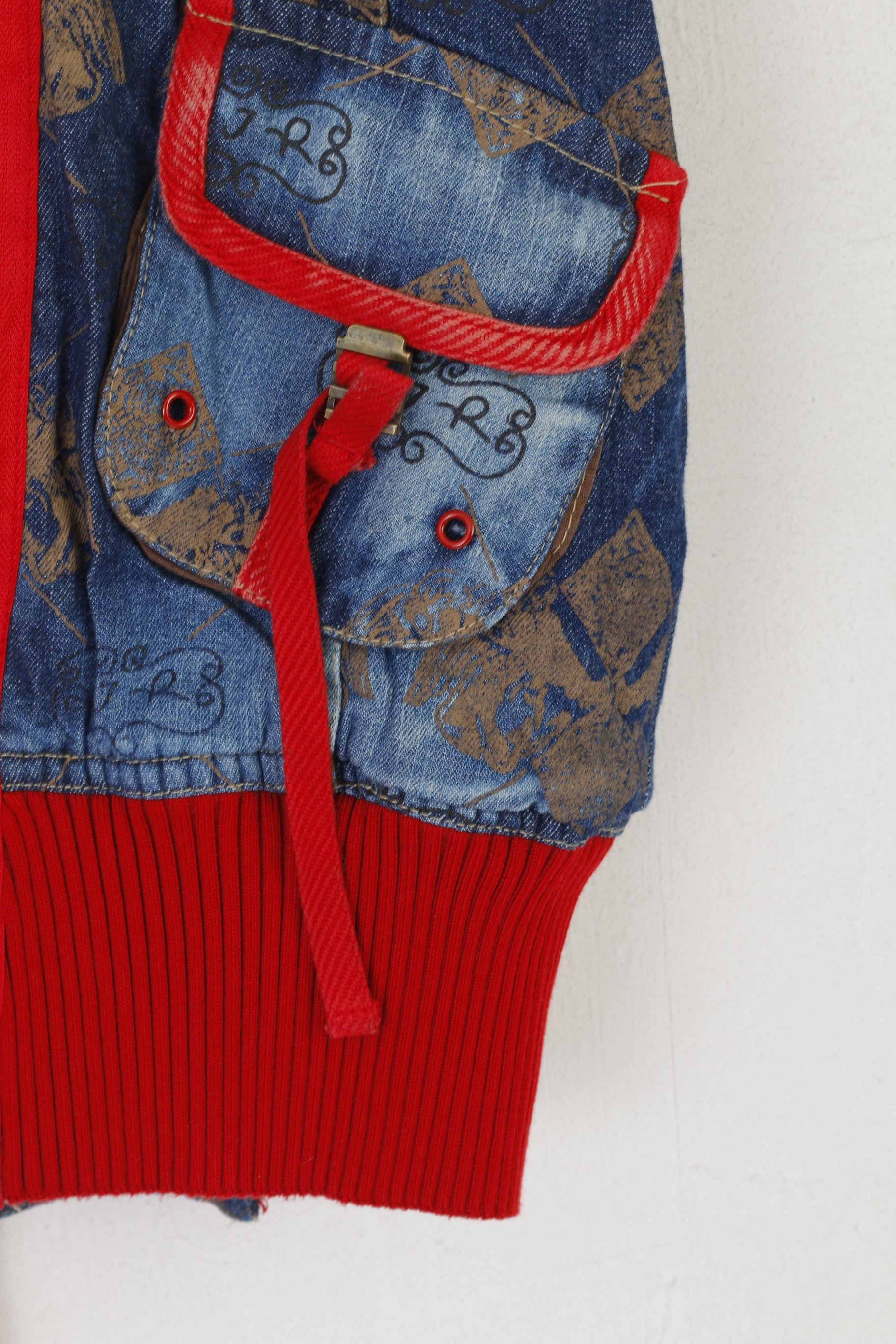 L Joy & Ronnie Women S Bodywarmer Navy Denim Cotton LJR Full Zipper Vest