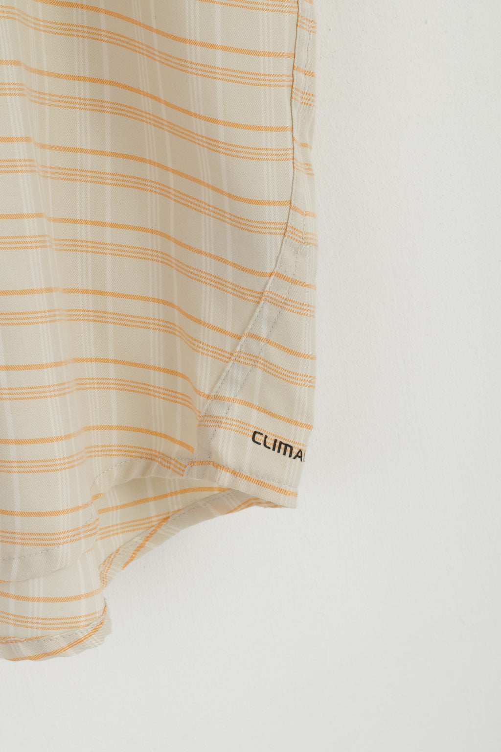 Adidas Men L Chemise décontractée Beige Poches Trekking Outdoor Coton Mélange Boutons Top