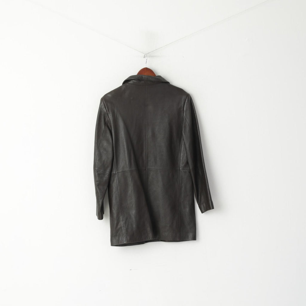 Giacca Alba Moda Donna 12 38 Giacca classica monopetto morbida in vera pelle marrone