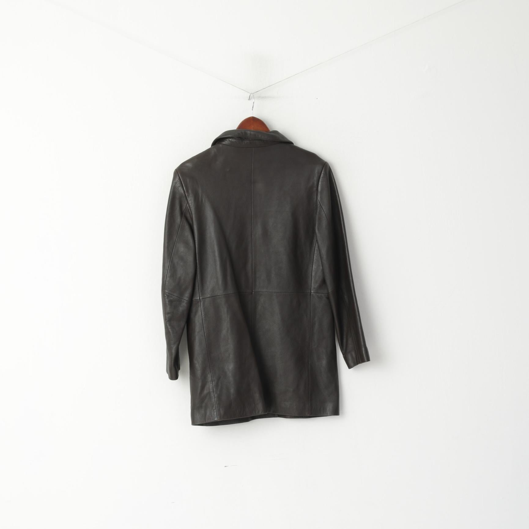 Giacca Alba Moda Donna 12 38 Giacca classica monopetto morbida in vera pelle marrone