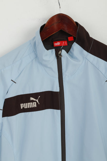 Puma Femmes 14 M Veste Bleu Léger Fermeture Éclair Complète Deux Poches Intérieures Haut De Sport