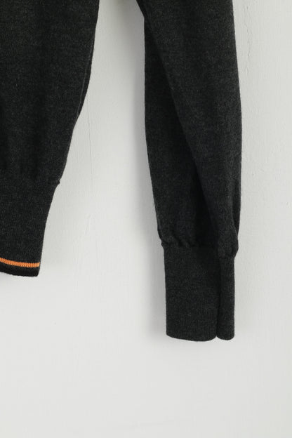Maglione Fred Perry Boys 101 cm 40" 12 anni Maglione classico in lana merino grigia
