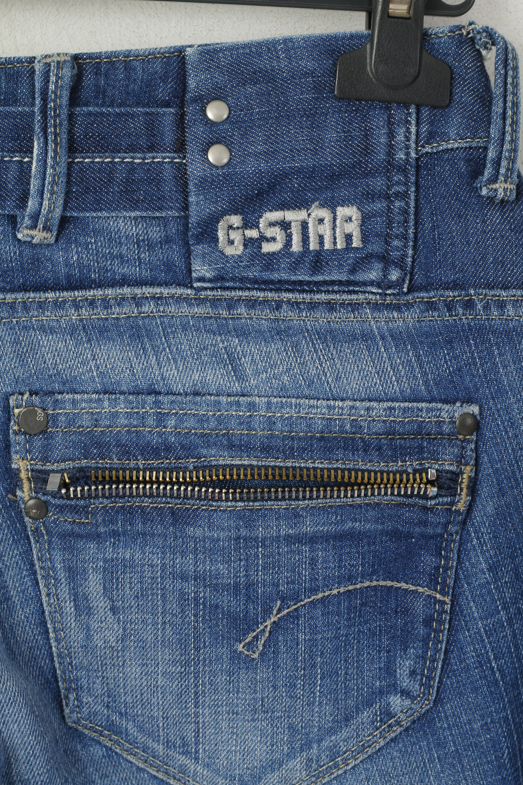 G-Star Raw Women 28 Jeans Trousers Blue Cotton Corvet Straight Denim Pants