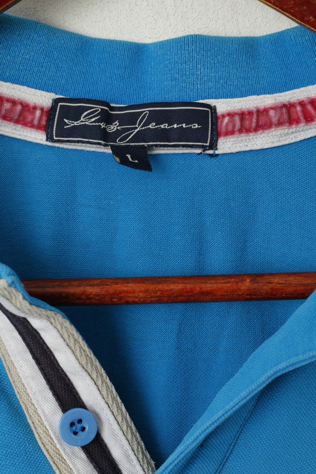 Gx3 Jeans Uomo L (M) Polo Turchese Cotone French Team Best Horse Tour St.Tropez #2 Top