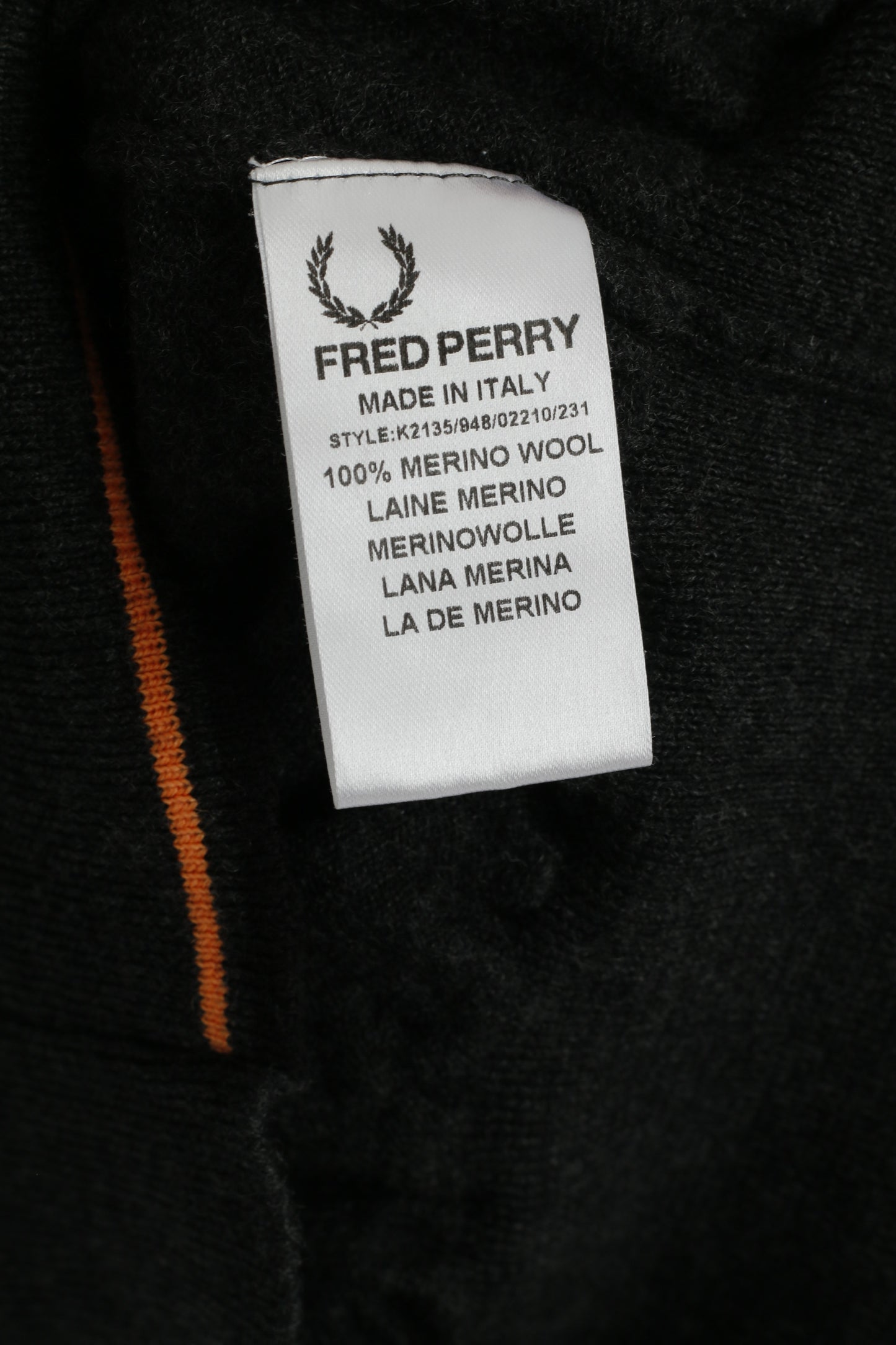 Fred Perry Pull classique en laine mérinos pour garçon 101 cm 40" 12 ans