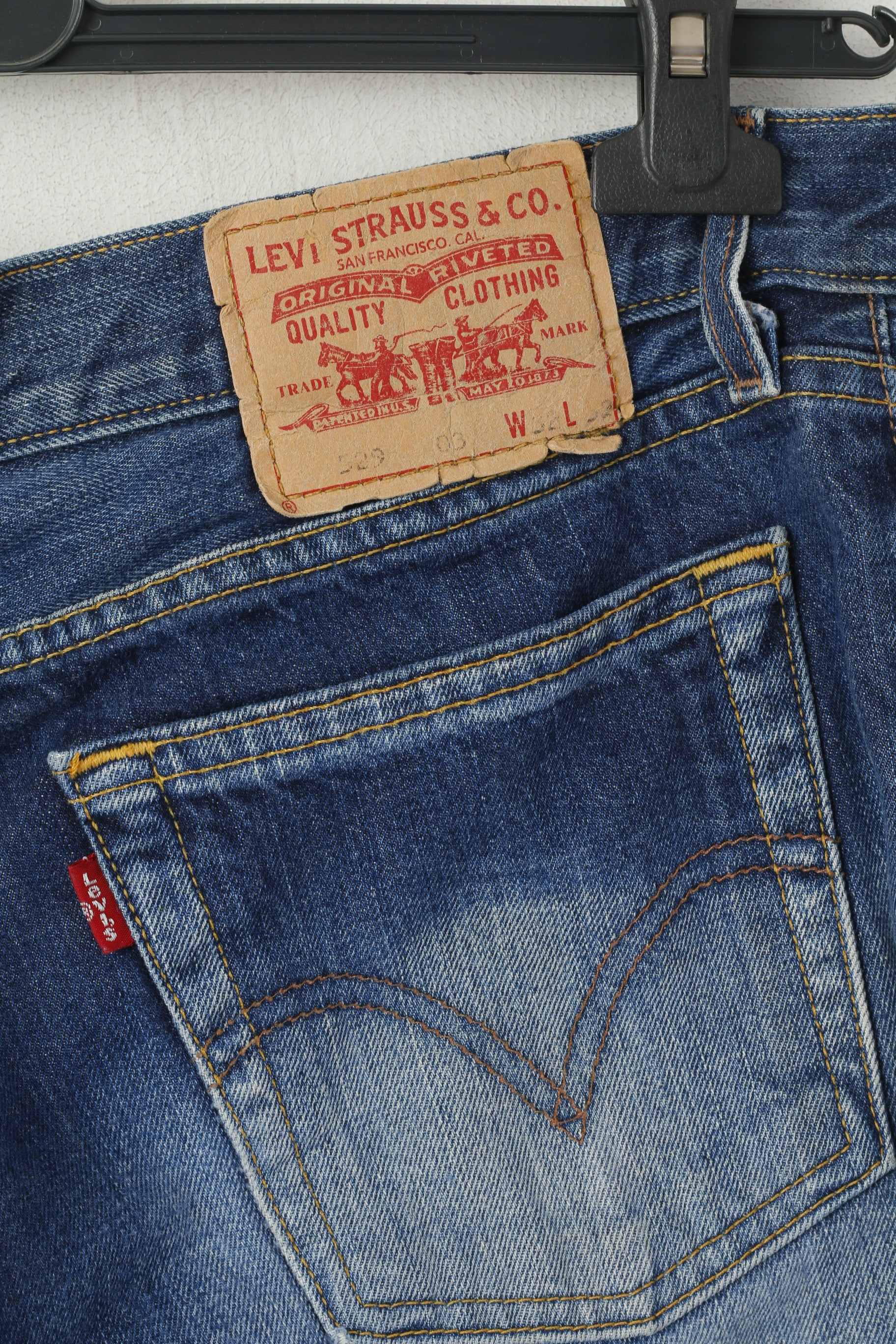 Levi's 529 Womens 32 Jeans Trousers Denim Cotton Navy Curve Bootcut Pants