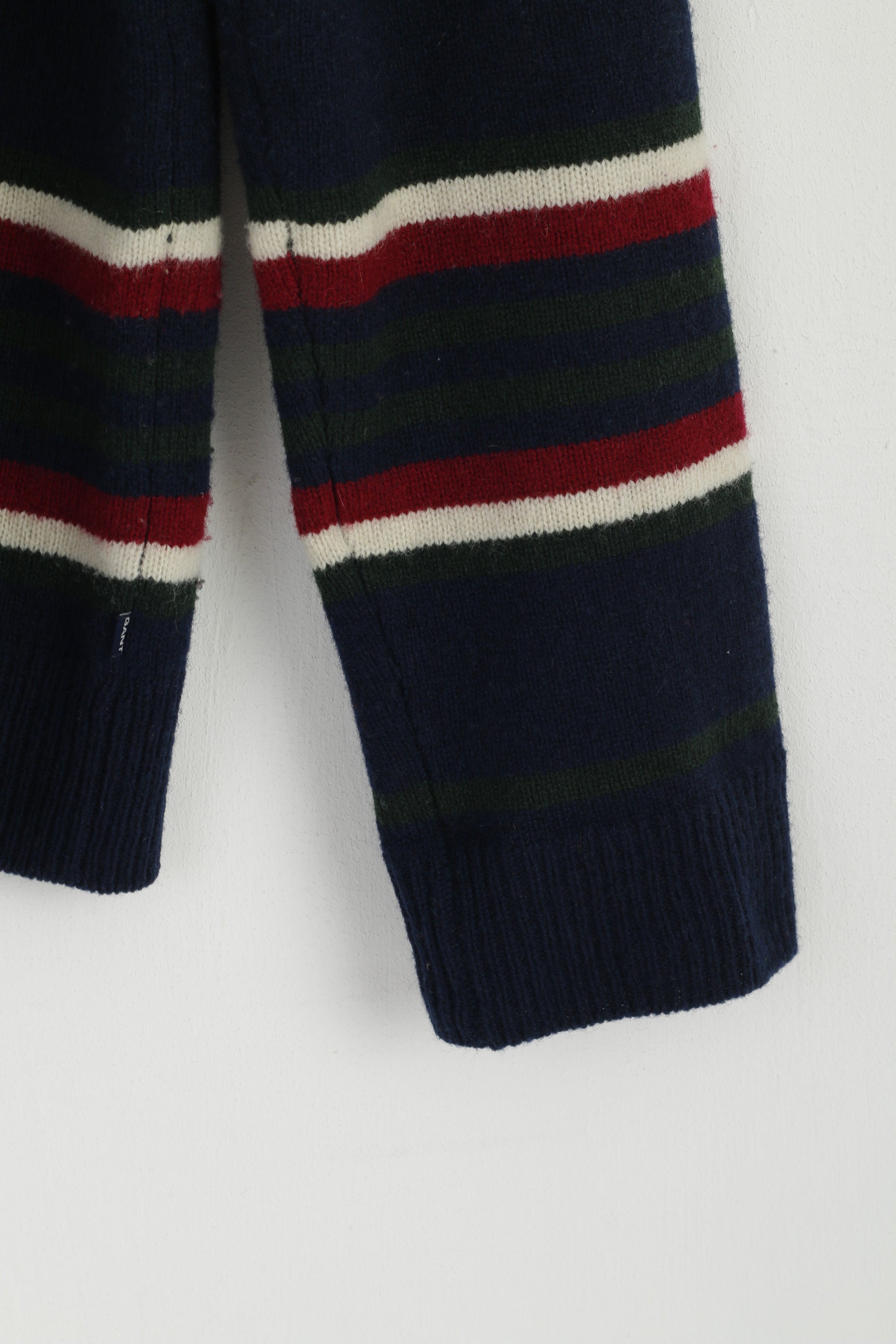 Gant Femmes M Jumper Marine Rayé Laine Ras Du Cou Pull Classique