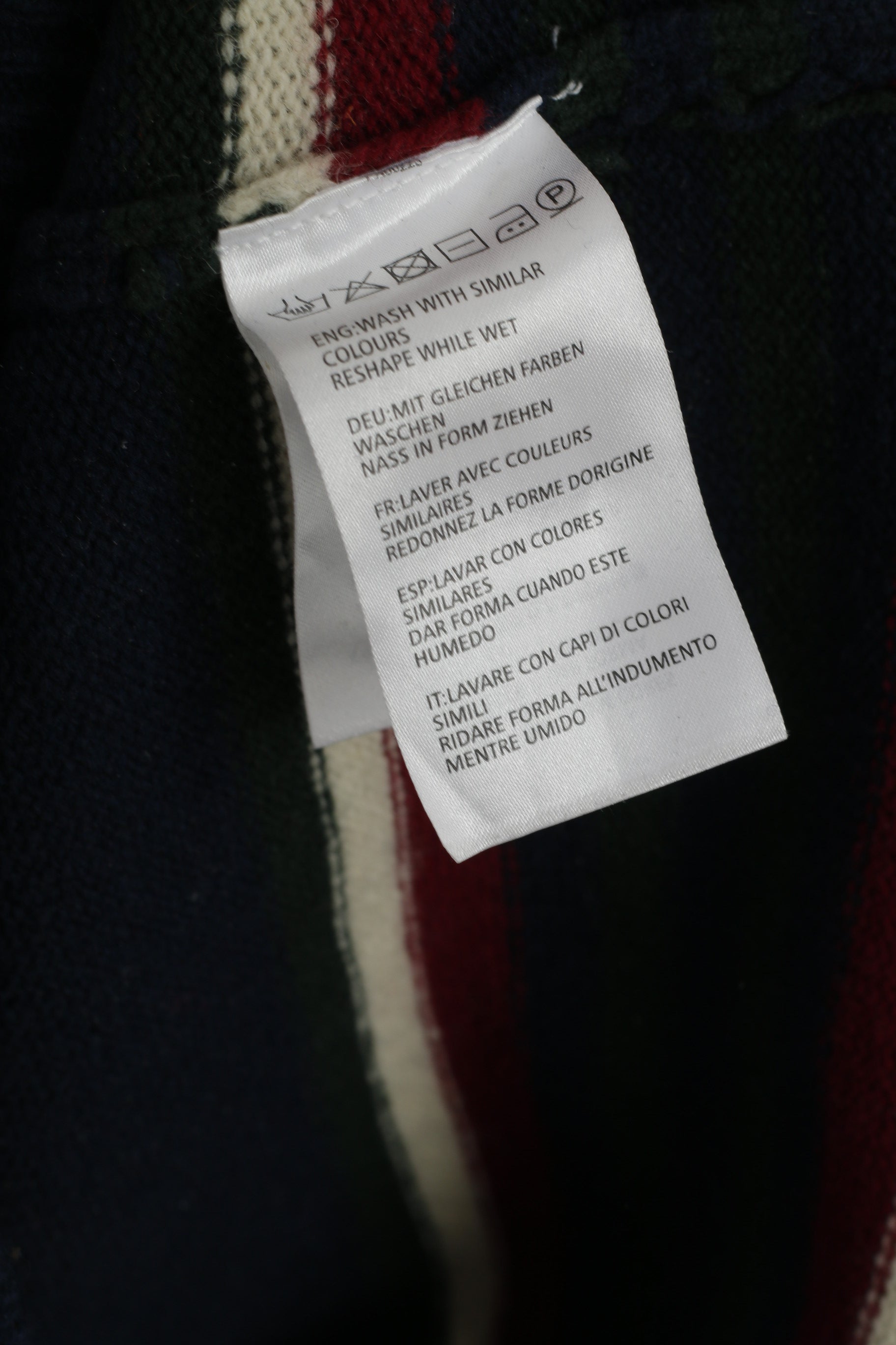 Gant Femmes M Jumper Marine Rayé Laine Ras Du Cou Pull Classique