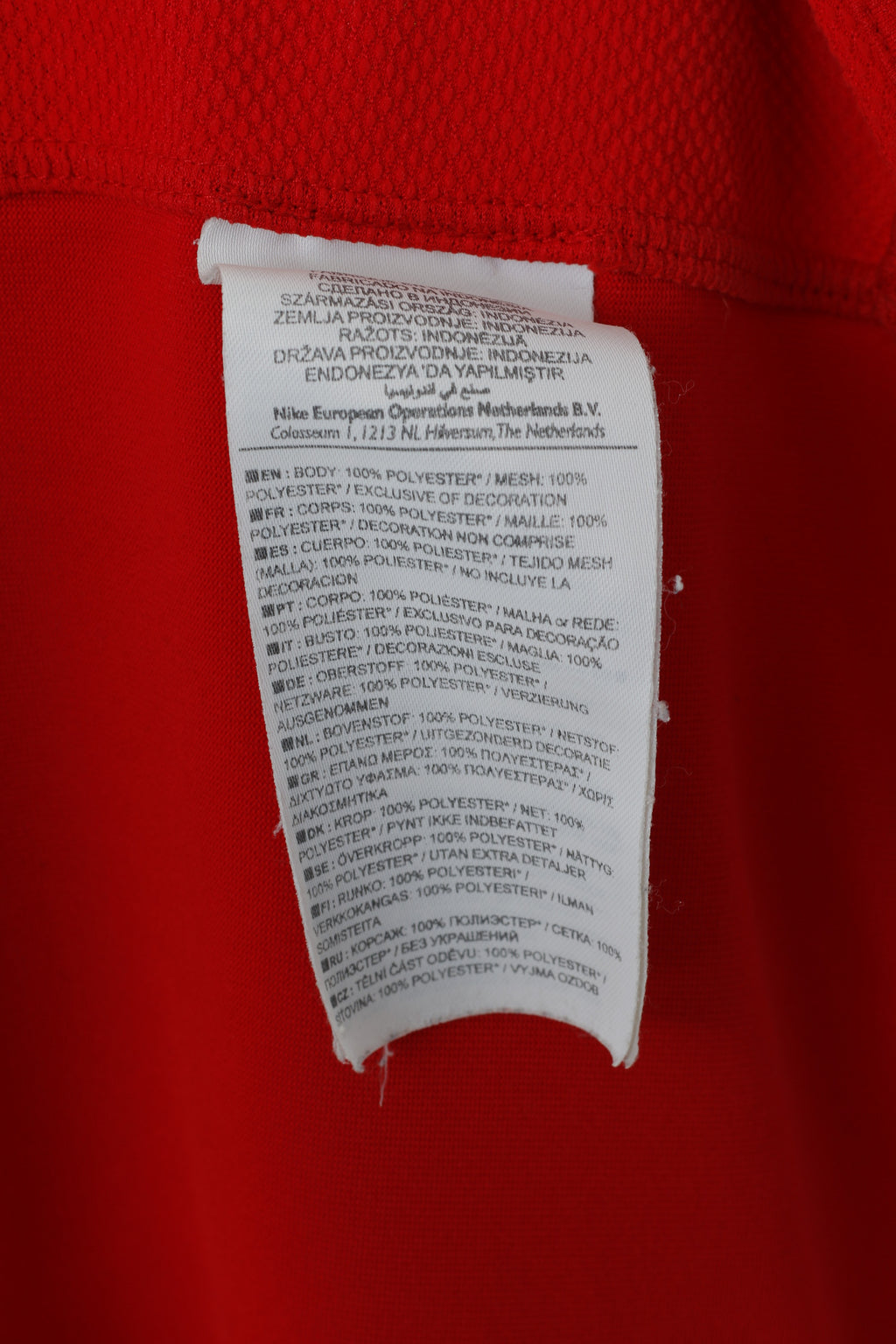 Polo Nike da uomo L rossa vintage Manchester United # 17 Nani maglia da calcio