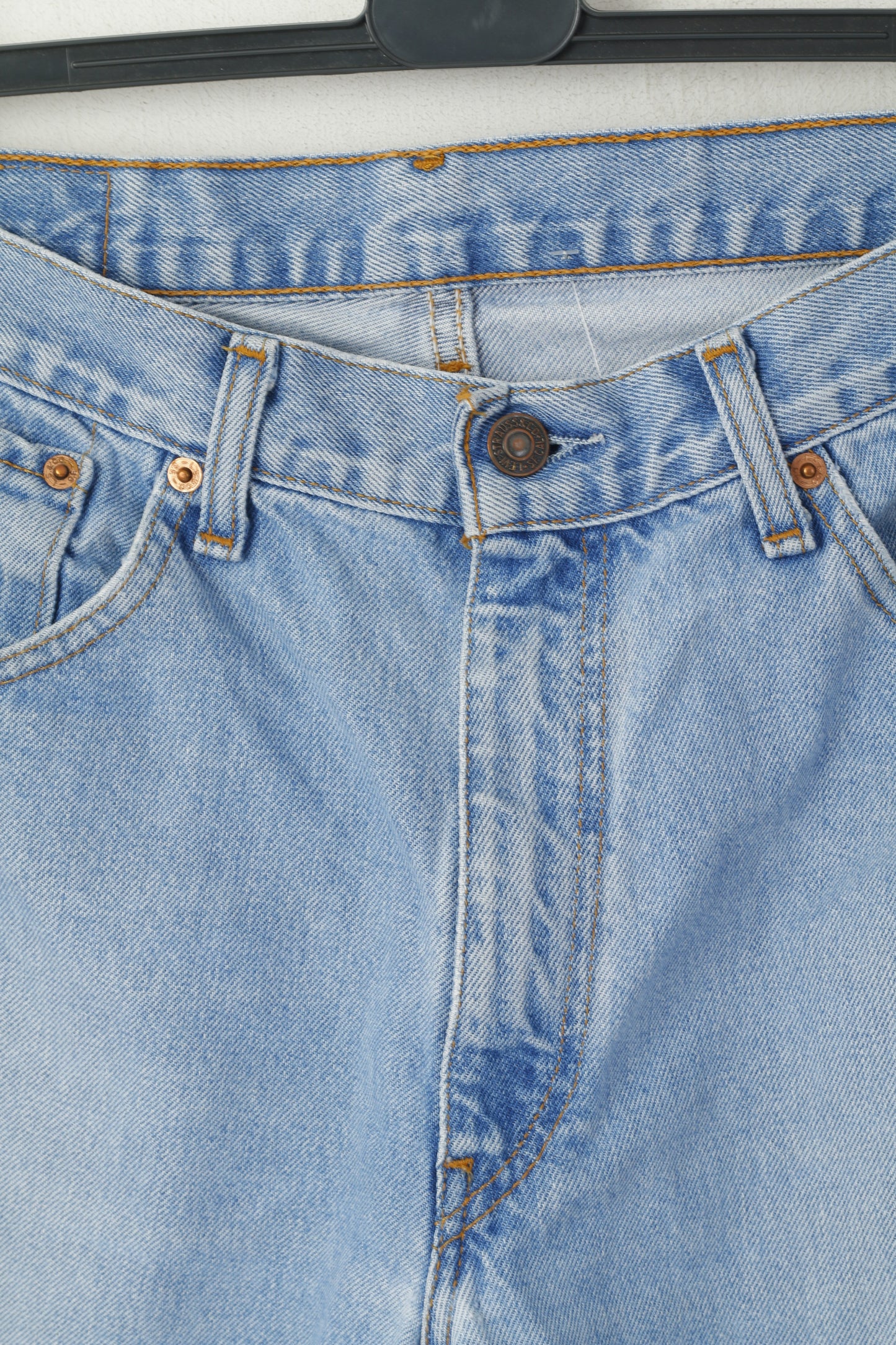 Levi's Men 36 Jeans Pantalon Bleu Denim Vintage Coton 521 Pantalon Classique