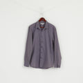 Kenneth Cole Chemise décontractée pour homme en coton rayé violet à manches longues