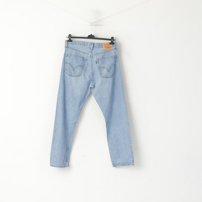 Levi's Uomo 36 Pantaloni Jeans Blu Denim Vintage Cotton 521 Pantaloni classici
