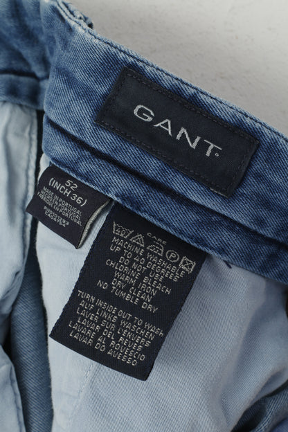 Gant Men 36 52 Jeans Trousers Navy Cotton Straight Leg Classic Soft Pants