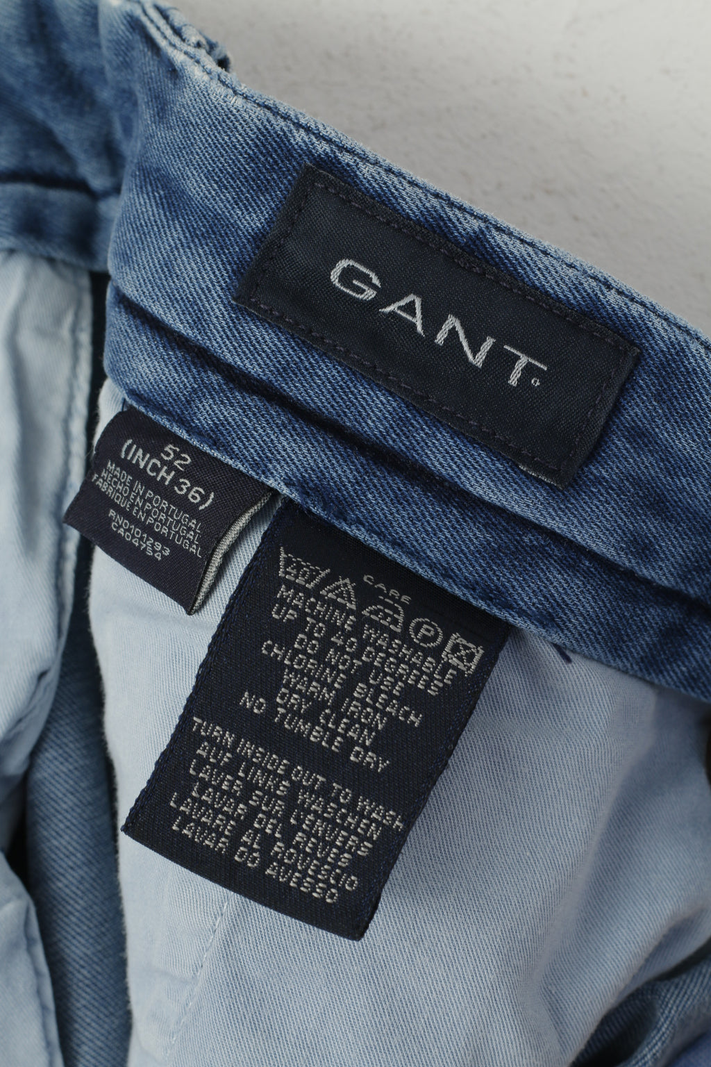 Gant Men 36 52 Pantaloni jeans Pantaloni morbidi classici a gamba dritta in cotone blu scuro