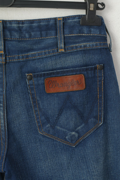 Wrangler Betty Women 28 Jeans Trousers Navy Cotton Denim Bootcut Pants