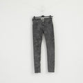 Acne Femme 38 Pantalon Pantalon En Denim Gris Motif Serpent Sur Un Denim Basique Quotidien