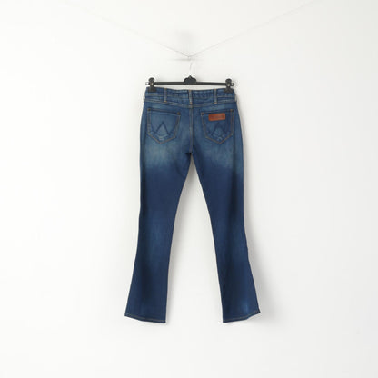 Wrangler Betty Women 28 Jeans Trousers Navy Cotton Denim Bootcut Pants